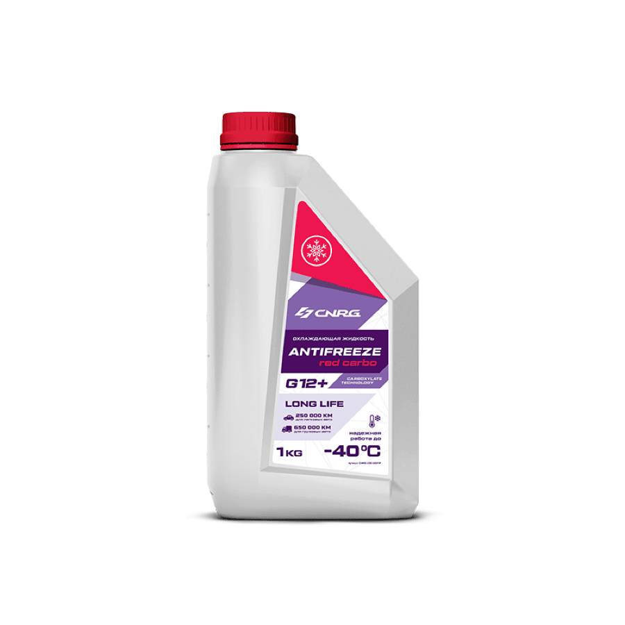 Охлаждающая жидкость CNRG Antifreeze Red Carbo G12+ (пластиковая кан. 1 кг)